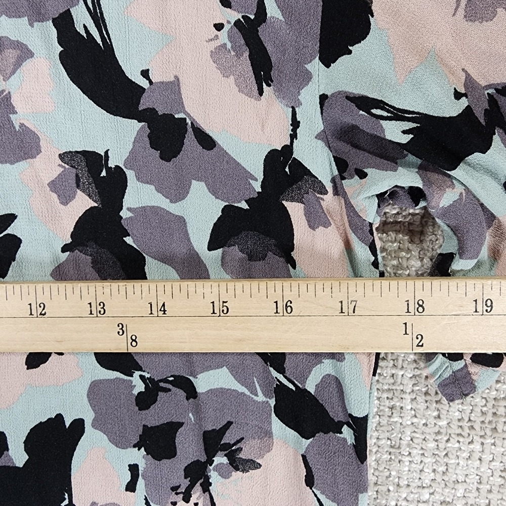 Maeve Anthropologie Long Floral Duster Blouse Womens XS Short Sleeve Flowy - Picture 4 of 12